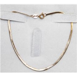 10K GOLD HERRINGBONE BRACELET 7.5"