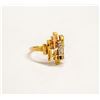 Image 1 : 10K GOLD DESIGNER RING WITH DIAMONDS SIZE 3