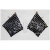Image 1 : BLACK MESH EARRINGS