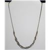 Image 1 : 925 SILVER BRAIDED NECKLACE 18"