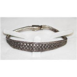 925 SILVER WEAVE STYLE BRACELET 6.5"