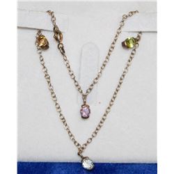 9" 925 SILVER BRACELET W SEMI PRECIOUS STONE