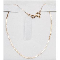 10K GOLD FLAT LINK BRACELET 8"