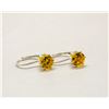 Image 1 : 925 SILVER EARRINGS WITH VIBRANT YELLOW STONES
