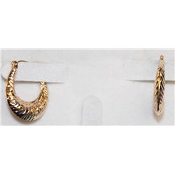 14K YELLOW GOLD HOLLOW HOOP EARRINGS