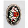 Image 1 : ITALIAN MICRO MOSAIC BROOCH FLORAL