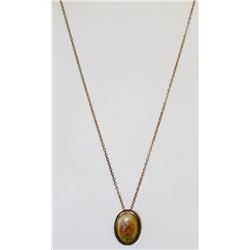 18" STERLING SILVER VINTAGE FLOWER NECKLACE