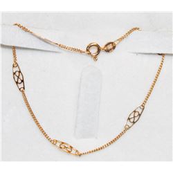 10K GOLD CURB LINK 7" BRACELET FIGURE 8 DESIGN