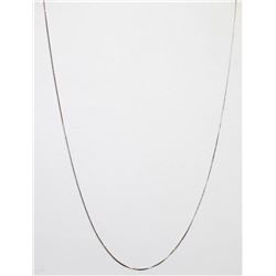 18K WHITE GOLD BOX CHAIN 16"