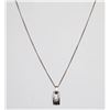 Image 1 : 18" 925 SILVER NECKLACE WITH PENDANT