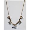 Image 1 : 17" VINTAGE SILVER TONE FASHION NECKLACE