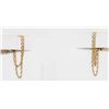 Image 1 : 10K GOLD HANGING ROPE CHAIN EARRINGS
