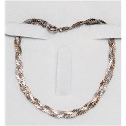 925 SILVER BRAIDED SERPENTINE BRACELET 7"