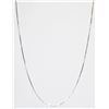 Image 1 : 10K WHITE GOLD BOX CHAIN NECKLACE 18"