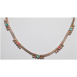 10" GOLD TONE ANKLET WITH DETAILS