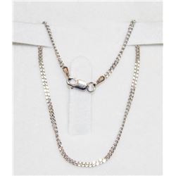 10K WHITE GOLD CURB BRACELET 7"