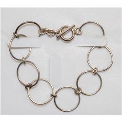 7.5" 925 SILVER CIRCLE LINK BRACELET