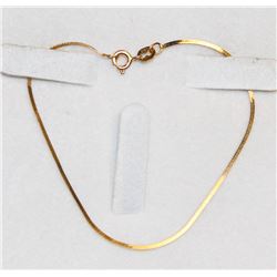 10K YELLOW GOLD HERRINGBONE BRACELET 7"