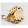 Image 1 : VINTAGE GOLD TONE RING WITH LARGE FLOWER CENTRE