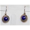 Image 1 : 925 SILVER WITH BLUE LAPIS LAZULI DROP EARRINGS