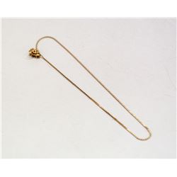 10K YELLOW GOLD SERPENTINE ANKLET 9.5"