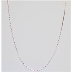 10K WHITE GOLD DECORATIVE LINK NECKLACE 20"