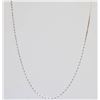 Image 1 : 10K WHITE GOLD DECORATIVE LINK NECKLACE 20"