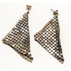VINTAGE METAL MESH EARRINGS