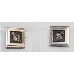 TREBLE CLEF CLIP ON EARRINGS