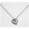 Image 1 : SILVER TONED HEART 18" NECKLACE