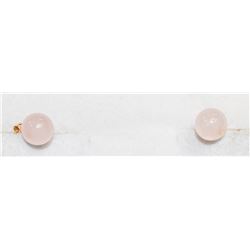 14K ROSE QUARTZ STUD EARRINGS