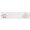 Image 1 : 14K ROSE QUARTZ STUD EARRINGS