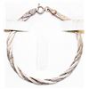 Image 1 : 925 SILVER BRAIDED HERRINGBONE BRACELET 7"