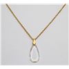 Image 1 : 18" GOLD TONED CRYSTAL DROP NECKLACE
