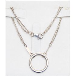 7" 925 SILVER BRACELET WITH RING DECOR