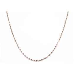 14K WHITE GOLD ROPE CHAIN 24"