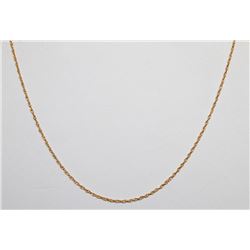 14K GOLD TWIST LINK NECKLACE 16"
