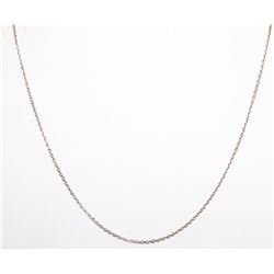14K WHITE GOLD CIRCULAR LINK CHAIN 15"