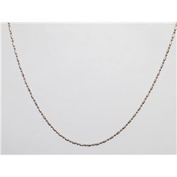 14K WHITE GOLD 16" BAMBOO CHAIN LINK