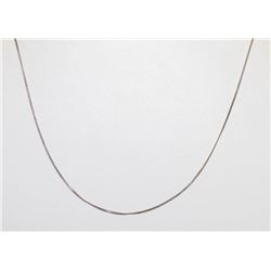 10K WHITE GOLD CURB LINK CHAIN 17"