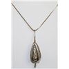 Image 1 : 25" SILVER TONE FASHION PENDANT AND CHAIN