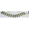 Image 1 : 925 SILVER 6"  BRACELET WITH MULTI GREEN STONES