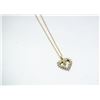 Image 1 : 10K GOLD AND DIAMOND HEART PENDANT WITH 16" CHAIN