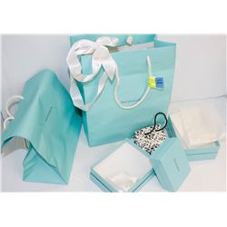 ASSORTED VINTAGE TIFFANY PAPER BAGS AND BOXES