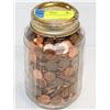 Image 1 : JAR FULL OF VINTAGE PENNIES
