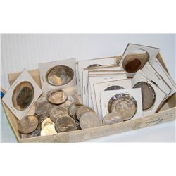 LOT OF ASSORTED VINTAGE WORLD COINS TOKENS