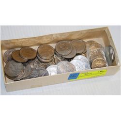 45 ASSORTED VINTAGE CANADIAN $1 COINS