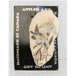 HANDMADE ANTLER ART BROOCH