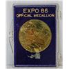 Image 1 : EXPO 86 VANCOUVER OFFICIAL TOKEN