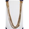 Image 1 : 27" 3 STRAND GOLD TONED NECKLACE